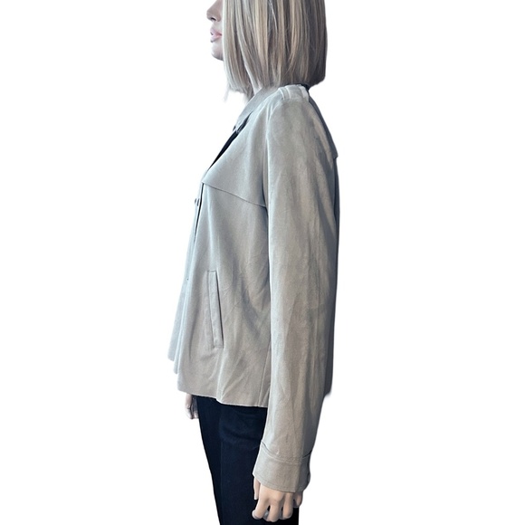 Kut from the Kloth Trech Swing Pea Jacket Coat Faux Vegan Suede Double Breasted - Picture 8 of 16